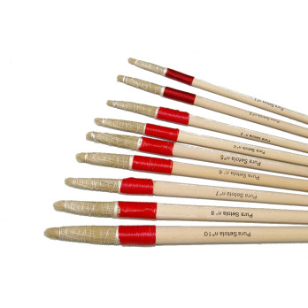 PENNELLO RIGA SERIE 124 N.  5 con LEGATURA in SETOLA BIONDA