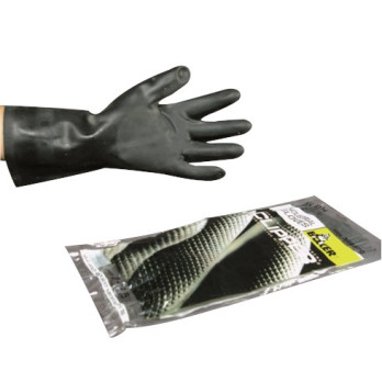 Säurebeständig-lösungsmittelfeste Handschuhe aus schwarzem Neopren 9-9.5