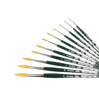 RETOUCHING BRUSH SERIES 1570 DV NO. 10short green handle