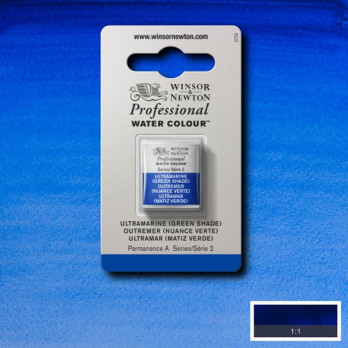 W&N WATER COLOUR ART. 667 - ULTRAMARINE (GREEN SHADE) - PAN - gr. 2