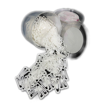 CLIP EN POLYSTYRENE-dim. 35 mm-(Cond. 200 )