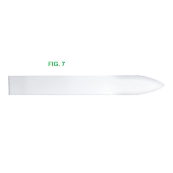 STECCA IN TEFLON Fig. 7 - lungh. 185 mm - spess. 3 mm - a punta