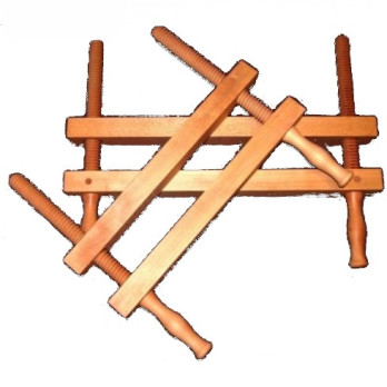 MORSETTO-PRESSA ART. 4/16 B luce 45 cm. - in legno faggio