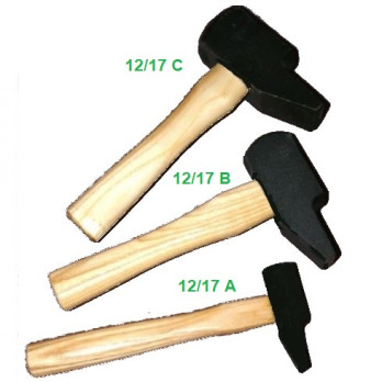 HAMMER ZUM BUCHRÜCKENRUNDEN ART. 12/17 B - 700 g - abgerundete Form