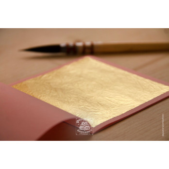 OR EN FEUILLES 22K (917/1000) dim. 8x8 cm (carnet de 25 feuilles)