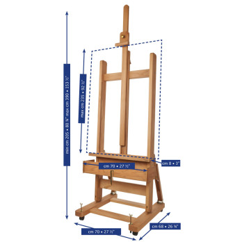 STUDIO EASEL ART. M04 with crank