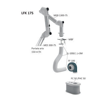 GROUPE FILTRE ASPIRANT MOD. LFK 175 (1 B - DIAM. 75 mm)