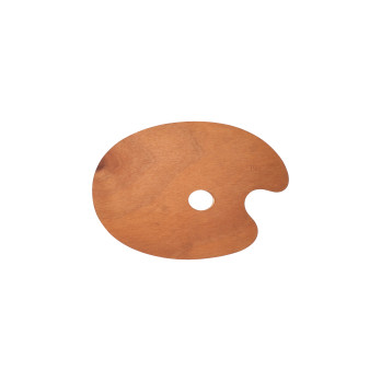 OVAL WOODEN PALETTE ART. 014 - dim. 24x34 cm - thickness 4 mm