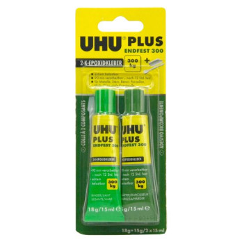UHU PLUS Bikomponentepoxidkleber (Pack. 15+15 ml)